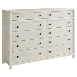 Leith Modern Classic Light Grey Wood Double Dresser|