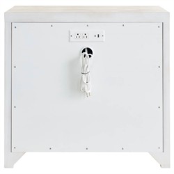 Leith Modern Classic Light Grey Wood Nightstand|