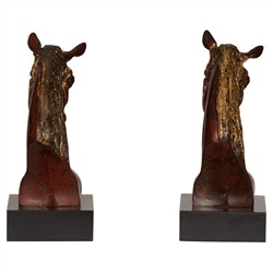 Nolan Updated Traditional Brown Horse Bookends|