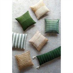 Sandor Updated Traditional Green Velvet Lumbar Pillow - 13x36|