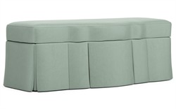 Cornell Aloe Performance Skirted Storage Bench|