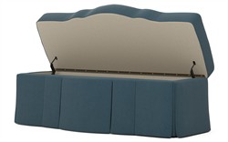 Cornell Rainstorm Performance Velvet Skirted Storage Bench|