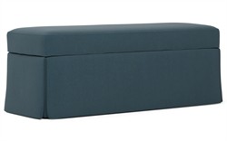 Cornell Rosemary Chenille Skirted Storage Bench|