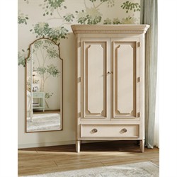 Camilla French Country Natural Brown Wood Armoire|
