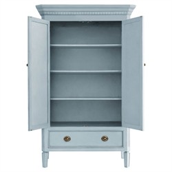 Camilla French Country Light Blue Wood Armoire|