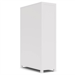 Riona Modern Classic White Pine Wood Woven Rattan Display Case|