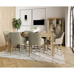 Melanie Modern Classic Brown Oak Display Case|