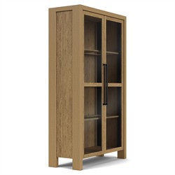 Melanie Modern Classic Brown Oak Display Case|