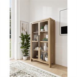 Melanie Modern Classic Brown Oak Display Case|