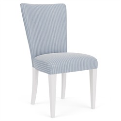 Riona Coastal Beach Blue Striped Performance Dining Chair|