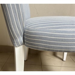 Riona Coastal Beach Blue Striped Performance Dining Chair|
