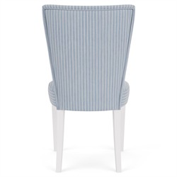 Riona Coastal Beach Blue Striped Performance Dining Chair|