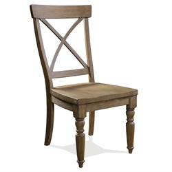 Isabella French Country Brown Wood Cross Back Dining Chair|