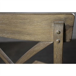 Isabella French Country Brown Wood Cross Back Dining Chair|