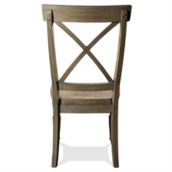 Isabella French Country Brown Wood Cross Back Dining Chair|