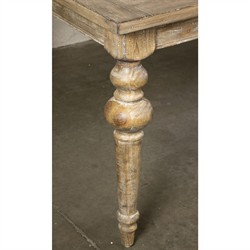 Isabella French Country Brown Pine Rectangular Extendable Dining Table - 66-84"|