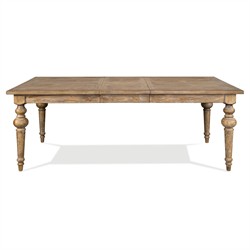 Isabella French Country Brown Pine Rectangular Extendable Dining Table - 66-84"|