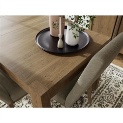 Melanie Modern Classic Brown Oak Rectangular Extendable Dining Table - 84-102"|