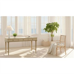 Marlowe Updated Traditional Brown Oak Rectangular Desk|