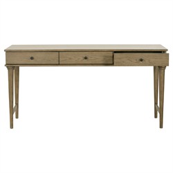 Marlowe Updated Traditional Brown Oak Rectangular Desk|