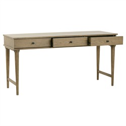 Marlowe Updated Traditional Brown Oak Rectangular Desk|
