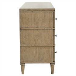 Marlowe Updated Traditional Brown Oak Double Dresser|