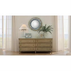 Marlowe Updated Traditional Brown Oak Double Dresser|