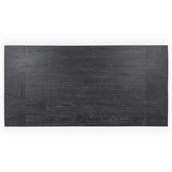 Brissy Rustic Lodge Black Reclaimed Oak Rectangular Coffee Table|