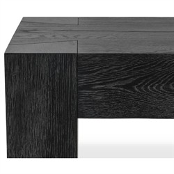 Brissy Rustic Lodge Black Reclaimed Oak Rectangular Console Table|