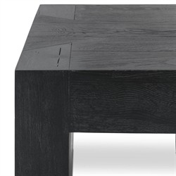 Brissy Rustic Lodge Black Reclaimed Oak Square End Table|