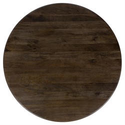 Berlin Updated Traditional Brown Mango Wood Round Dining Table - 48"|