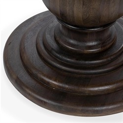 Berlin Updated Traditional Brown Mango Wood Round Dining Table - 48"|