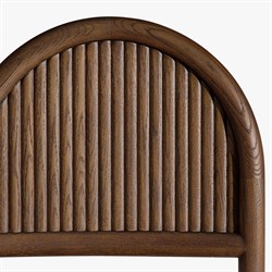 Bennett Modern Classic Brown Velvet Dark Oak Counter Stool|