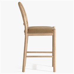 Bennett Modern Classic Brown Velvet Light Oak Counter Stool|