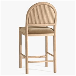 Bennett Modern Classic Brown Velvet Light Oak Counter Stool|