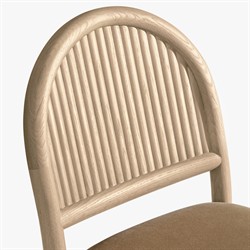 Bennett Modern Classic Brown Velvet Light Oak Counter Stool|