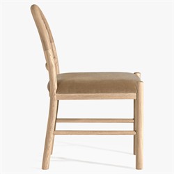 Bennett Modern Classic Brown Velvet Light Oak Dining Chair - Set of 2|