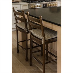 Declan Updated Traditional Dark Brown Oak Counter Stool|