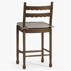 Declan Updated Traditional Dark Brown Oak Counter Stool|