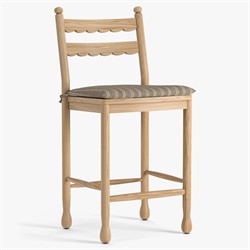 Declan Updated Traditional Light Brown Oak Counter Stool|