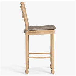 Declan Updated Traditional Light Brown Oak Counter Stool|