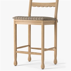 Declan Updated Traditional Light Brown Oak Counter Stool|