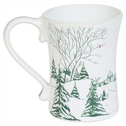 Juliska Country Estate Winter Frolic French Country Evergreen Ceramic Mug|