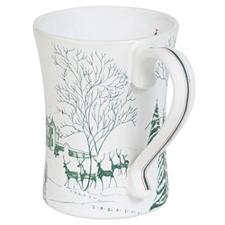 Juliska Country Estate Winter Frolic French Country Evergreen Ceramic Mug|