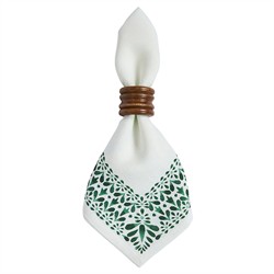Juliska Iberian Border Updated Traditional Evergreen Linen Napkin - Set of 4|