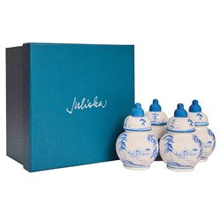 Juliska Country Estate French Delft Blue Ceramic Place Card Holder - Set of 4|