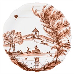 Juliska Country Estate Harvest French Sepia Ceramic Party Plate - Set of 4|