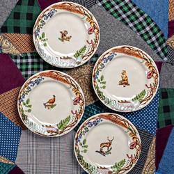 Juliska Forest Walk Animal French Caf+? Au Lait Ceramic Salad Plate - Set of 4|