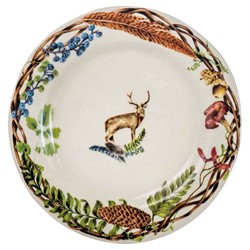 Juliska Forest Walk Animal French Caf+? Au Lait Ceramic Salad Plate - Set of 4|