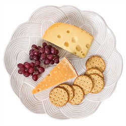 Juliska Le Panier Mystic Knot French Country Whitewash Ceramic Charger Plate|